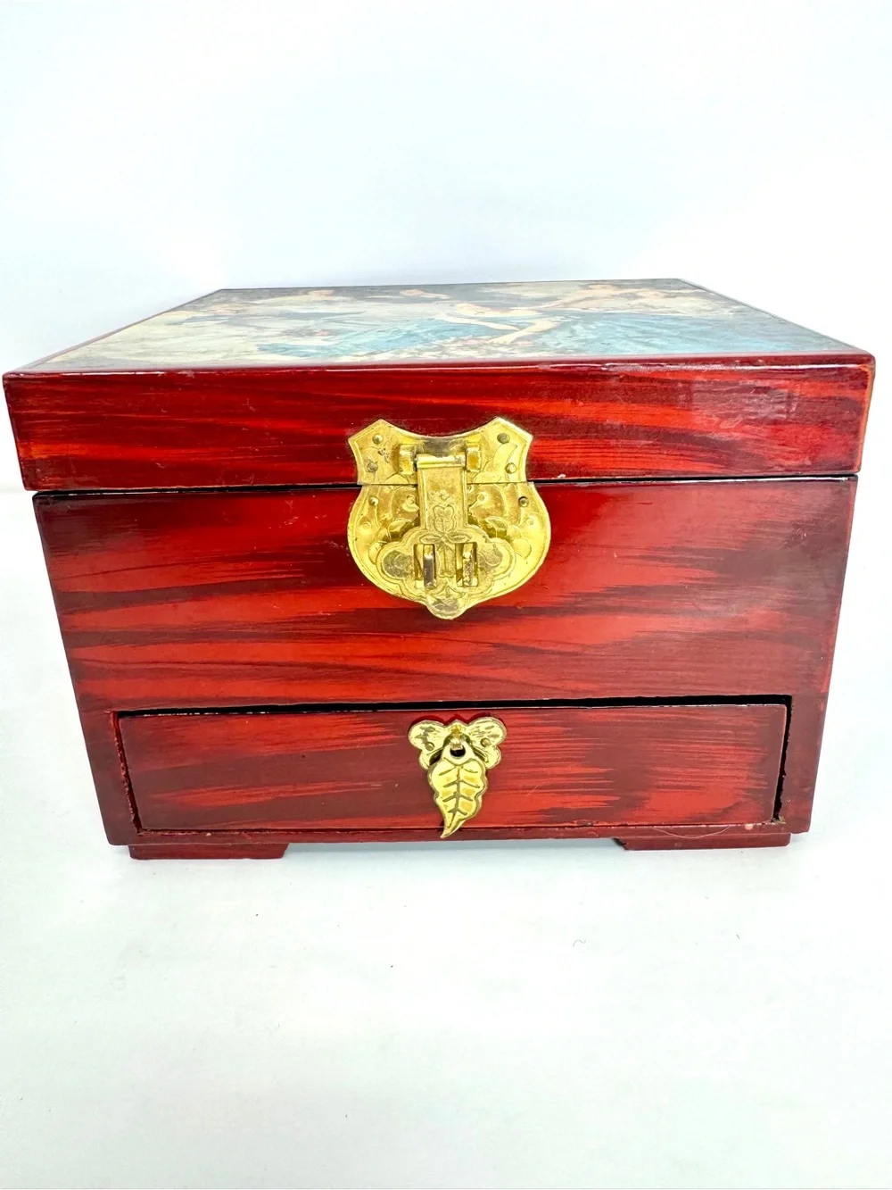 Vintage Deco-page “Empress & Ladies in Waiting” Estate Lot Jewelry Box Bundle